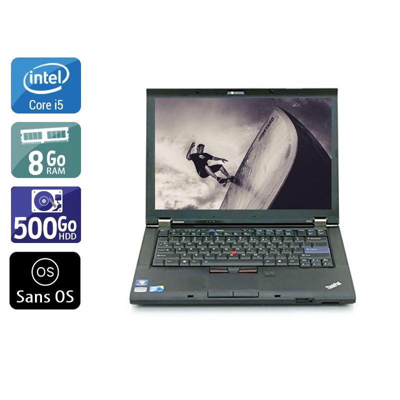 Lenovo ThinkPad T410 i5 8Go RAM 500Go HDD Sans OS