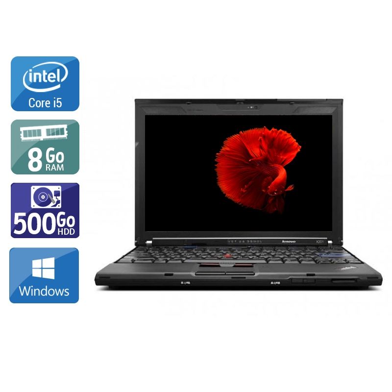 Lenovo ThinkPad X201 i5 8Go RAM 500Go HDD Windows 10