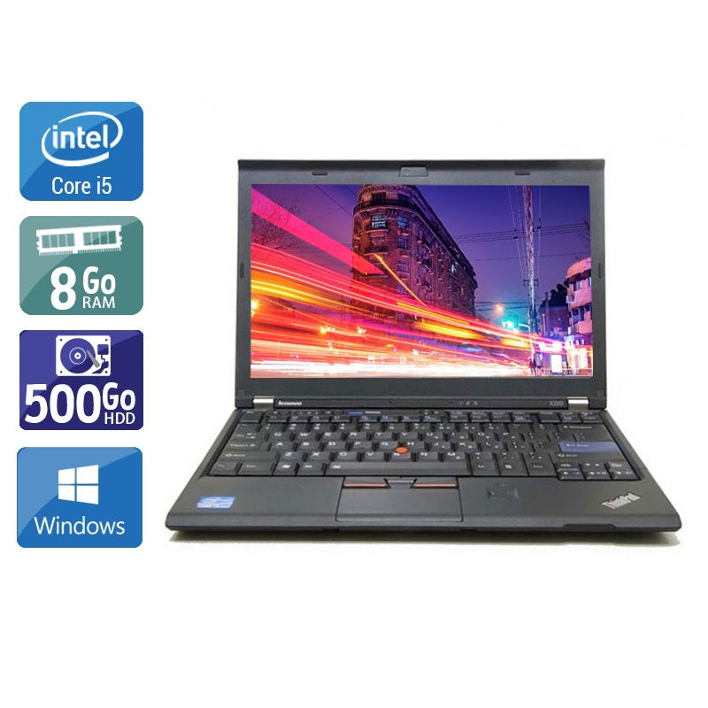 Lenovo ThinkPad X220 12,5'' i5 - 8Go RAM 500Go HDD Windows 10  Bon étatOccasion certifiée reconditionnée Bon état -  reconditionné disponible sur Kiatoo