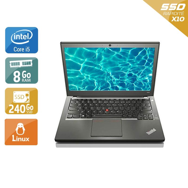Lenovo ThinkPad X240 i5 8Go RAM 240Go SSD Linux