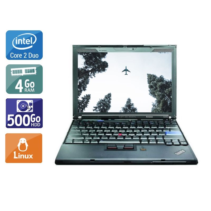 Lenovo ThinkPad X200S Core 2 Duo 4Go RAM 500Go HDD Linux