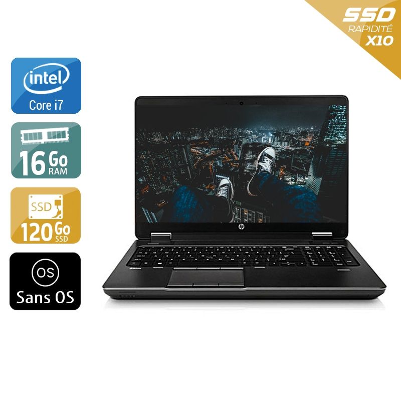 HP ZBook 15 G1 i7 16Go RAM 120Go SSD Sans OS