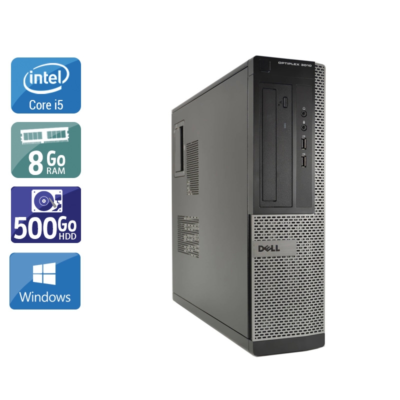 Dell Optiplex 3010 Desktop i5 - 8Go RAM 500Go HDD Windows 10  Très bon étatOccasion certifiée reconditionnée Bon état -  reconditionné disponible sur Kiatoo