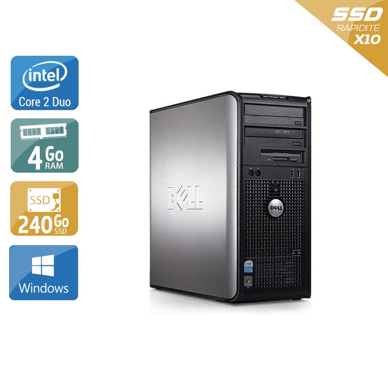 Acheter Dell Optiplex 360 Tower Core 2 Duo - 4Go RAM 240Go SSD Windows 10 Très bon étatOccasion certifiée reconditionnée Bon état - 232,50 € Dell Optiplex 360 Tower Core 2 Duo - 4Go RAM 240Go SSD Windows 10 Très bon étatOccasion certifiée reconditionnée Bon état - reconditionné disponible sur Kiatoo