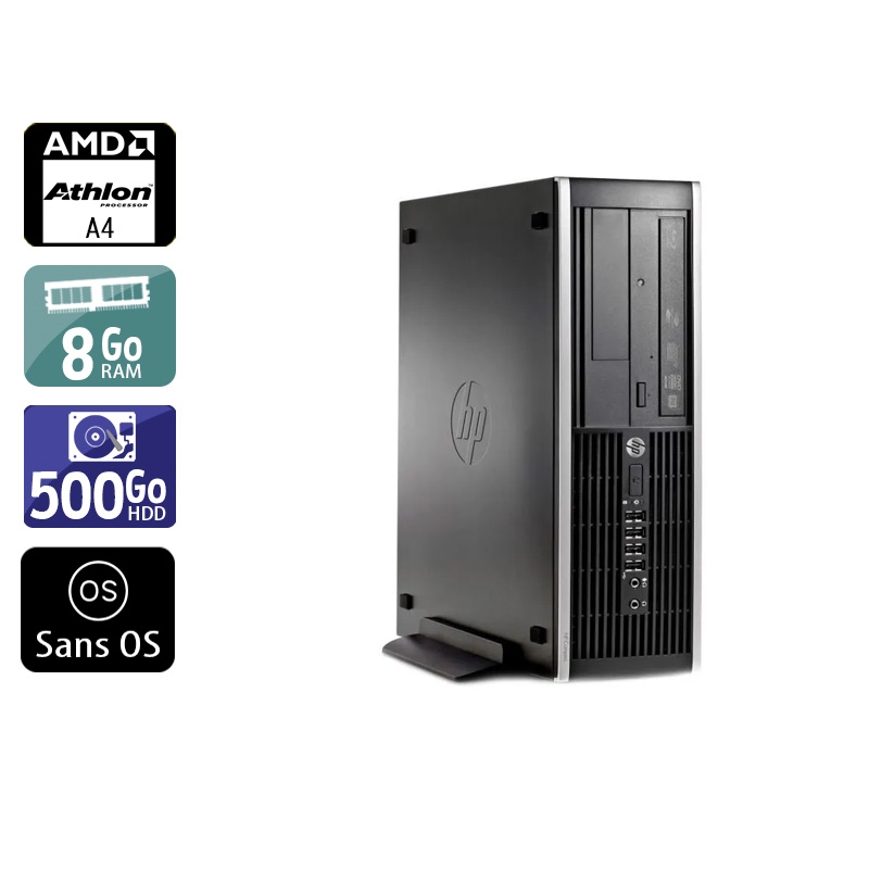 HP Compaq Pro 6305 SFF AMD A4 - 8Go RAM 500Go HDD Sans OS État correctOccasion certifiée reconditionnée