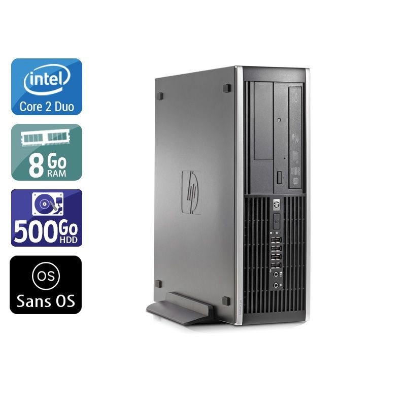 HP Compaq Elite 8000 SFF Core 2 Duo 8Go RAM 500Go HDD Sans OS