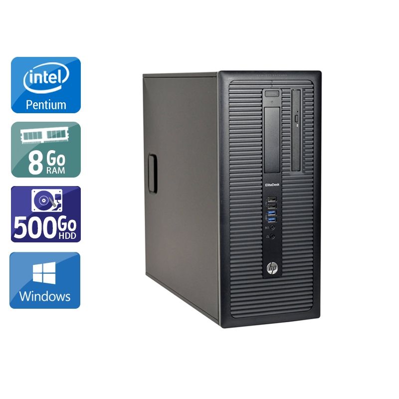 HP Compaq 280 G1 Tower Pentium G Dual Core 8Go RAM 500Go HDD Windows 10