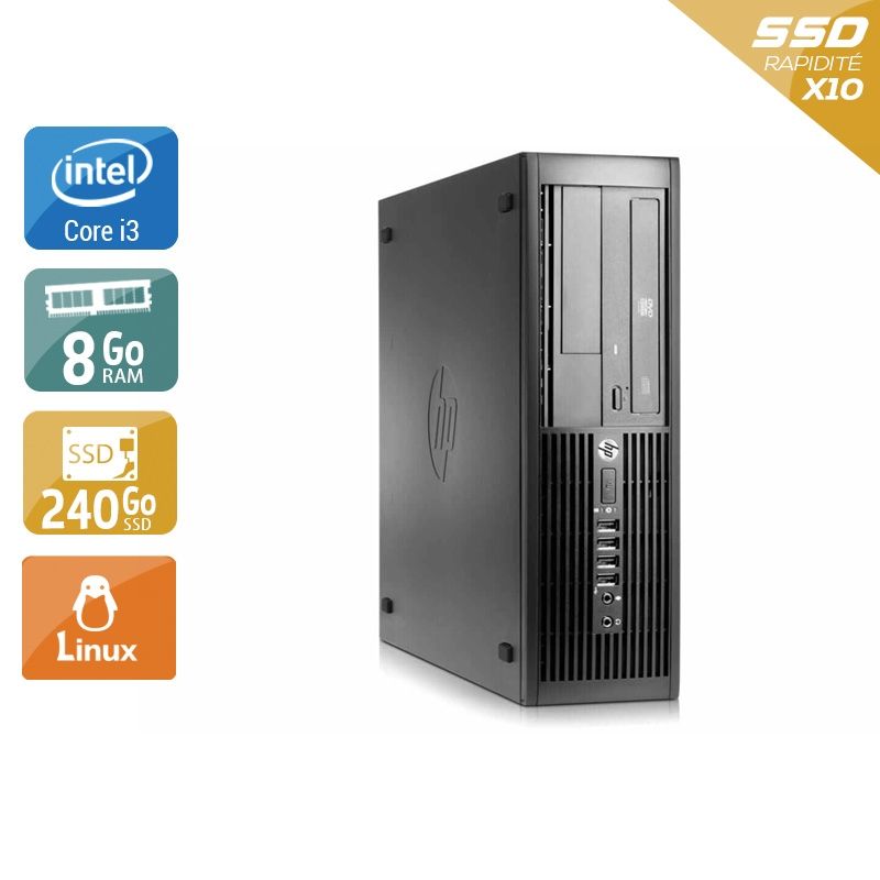 HP Compaq Pro 4300 SFF i3 8Go RAM 240Go SSD Linux