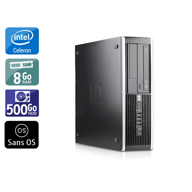 HP Compaq Pro 6000 SFF Celeron Dual Core - 8Go RAM 500Go HDD Sans OS  Bon étatOccasion certifiée reconditionnée Bon état -  reconditionné disponible sur Kiatoo