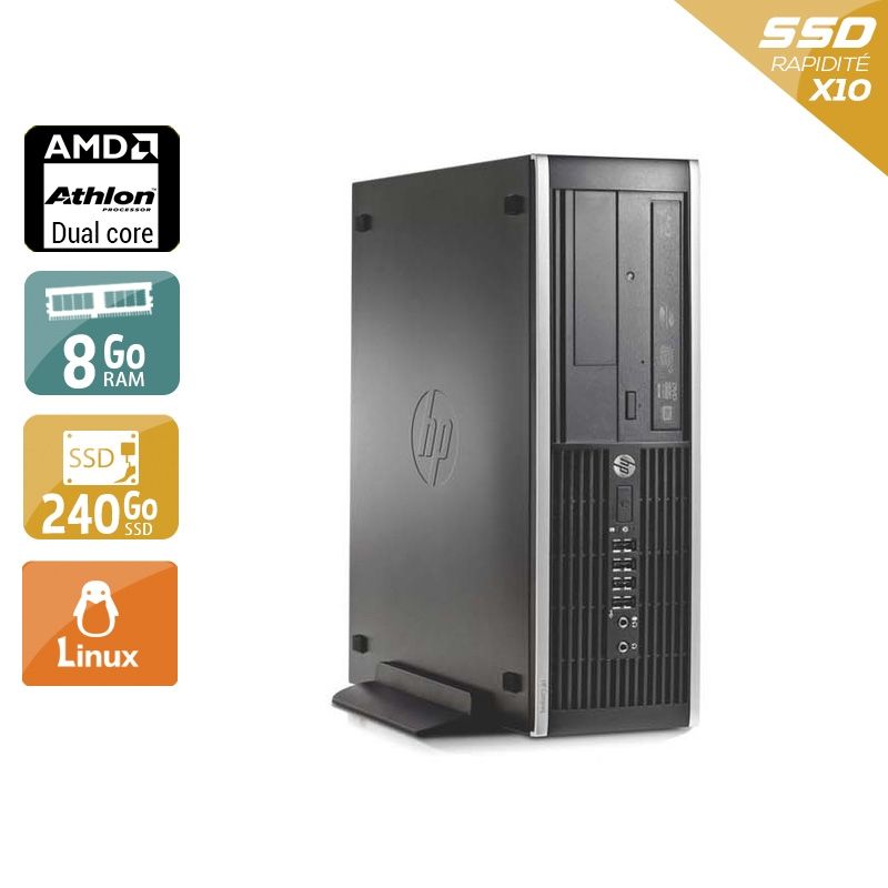 HP Compaq Pro 6005 SFF AMD Athlon Dual Core 8Go RAM 240Go SSD Linux
