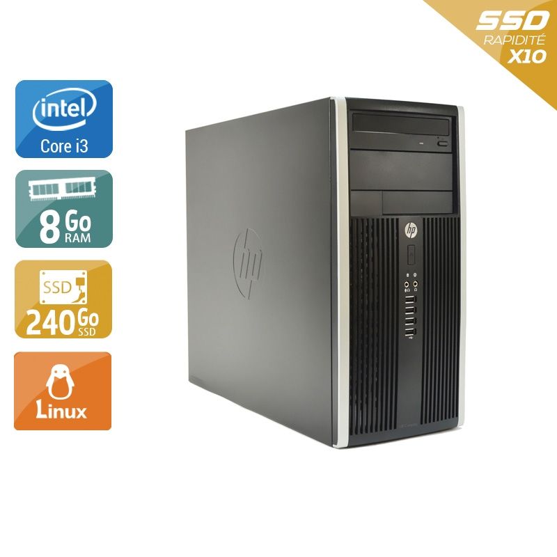 HP Compaq Pro 6200 Tower i3 8Go RAM 240Go SSD Linux