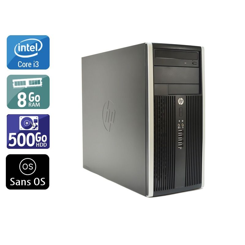 HP Compaq Pro 6200 Tower i3 8Go RAM 500Go HDD Sans OS
