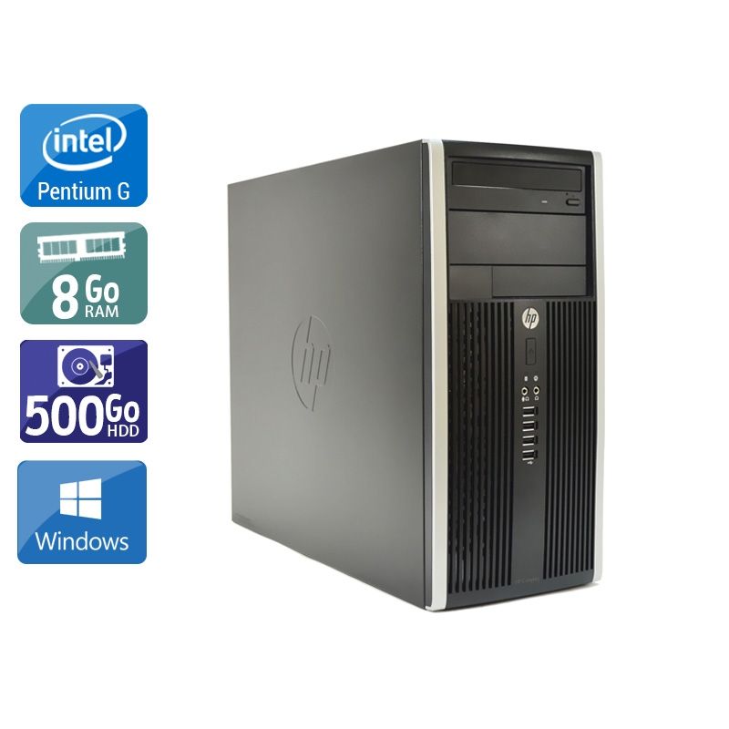 HP Compaq Pro 6200 Tower Pentium G Dual Core 8Go RAM 500Go HDD Windows 10