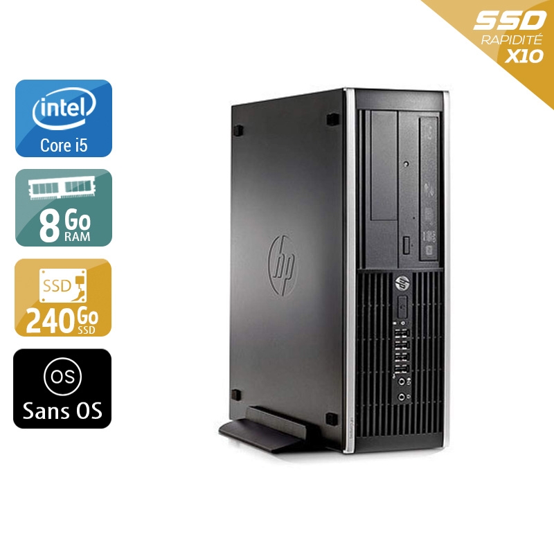 HP Compaq Pro 6200 SFF i5 - 8Go RAM 240Go SSD Sans OS  État correctOccasion certifiée reconditionnée