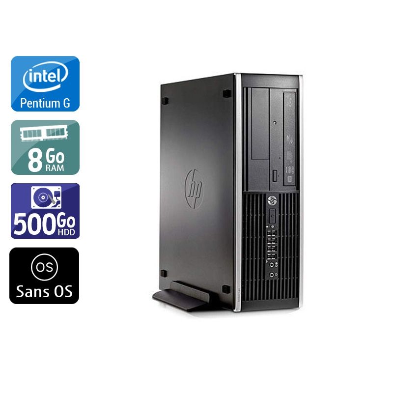 HP Compaq Pro 6200 SFF Pentium G Dual Core 8Go RAM 500Go HDD Sans OS