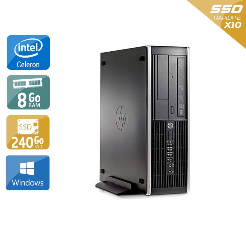 HP Compaq Pro 6300 SFF Celeron Dual Core 8Go RAM 240Go SSD Windows 10