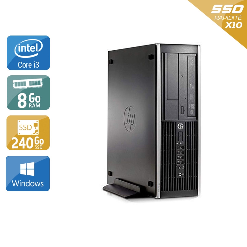 HP Compaq Pro 6300 SFF i3 - 8Go RAM 240Go SSD Windows 10  État correctOccasion certifiée reconditionnée
