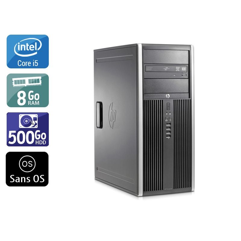 HP Compaq Elite 8200 Tower i5 8Go RAM 500Go HDD Sans OS