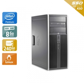 HP Compaq Elite 8200 Tower Pentium G Dual Core 8Go RAM 240Go SSD Linux