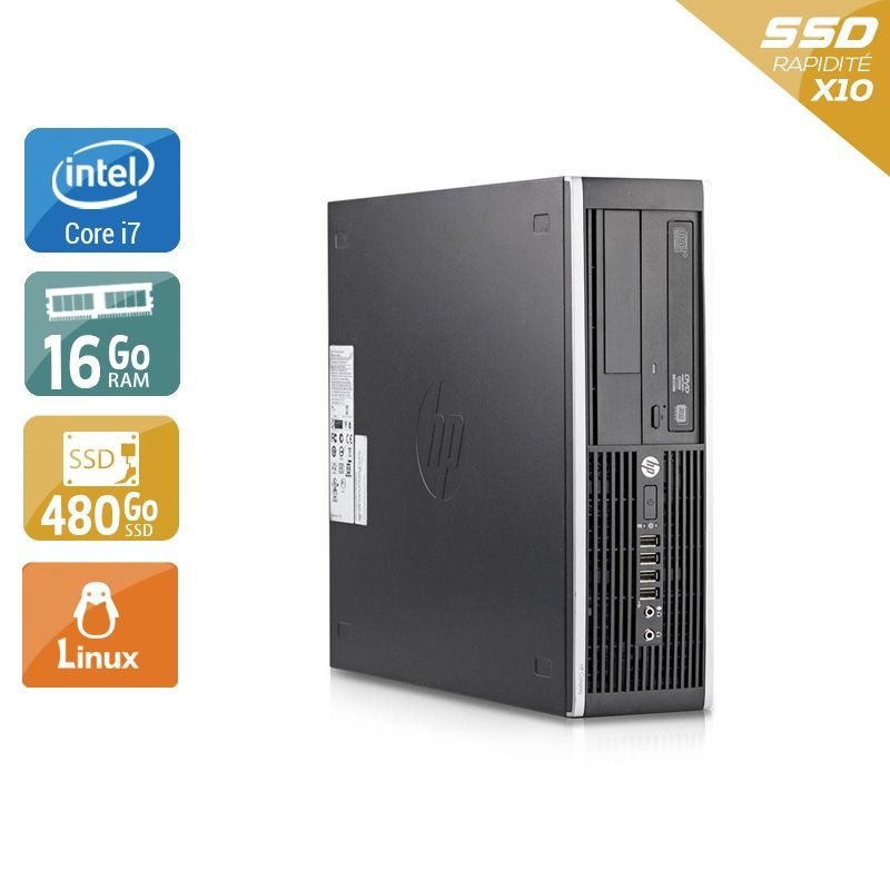 HP Compaq Elite 8200 SFF i7 16Go RAM 480Go SSD Linux