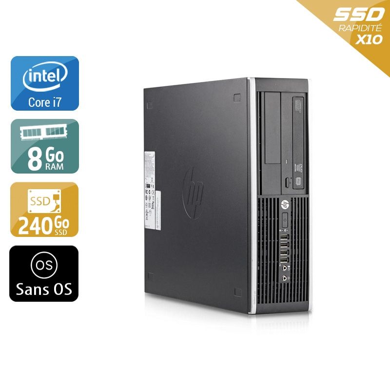 HP Compaq Elite 8200 SFF i7 8Go RAM 240Go SSD Sans OS