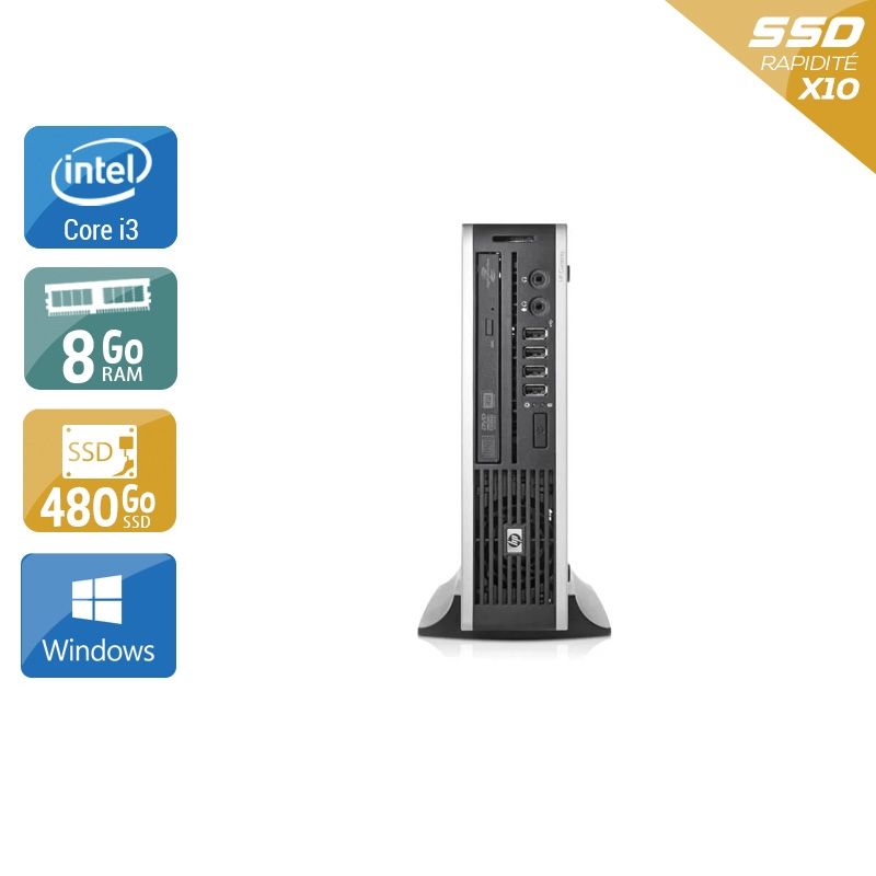 HP Compaq Elite 8200 USDT i3 8Go RAM 480Go SSD Windows 10