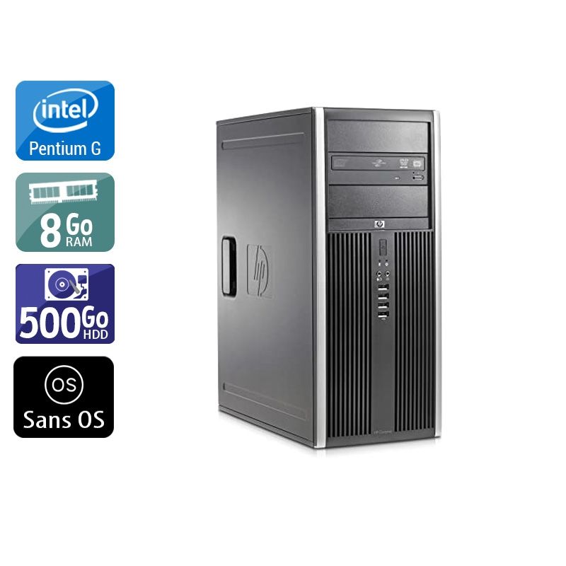 HP Compaq Elite 8300 Tower Pentium G Dual Core 8Go RAM 500Go HDD Sans OS