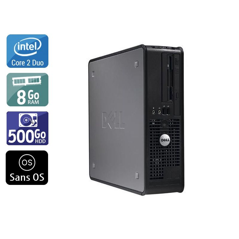 Dell Optiplex 380 Desktop Core 2 Duo 8Go RAM 500Go HDD Sans OS