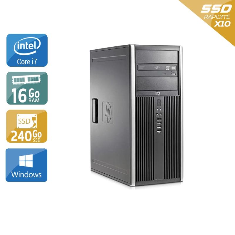 HP Compaq Elite 8300 Tower i7 16Go RAM 240Go SSD Windows 10