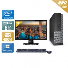 Dell Optiplex 3020 SFF Pentium G Dual Core avec Écran 19 pouces 8Go RAM 480Go SSD Windows 10