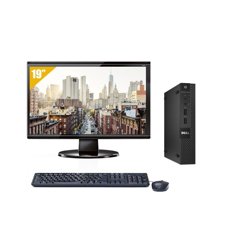 Dell Optiplex 3020M Micro i5 avec Écran 19 pouces 16Go RAM 480Go SSD Windows 10