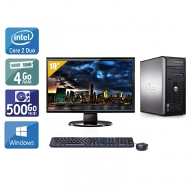 Dell Optiplex 360 Tower Core 2 Duo avec Écran 19 pouces 4Go RAM 500Go HDD Windows 10