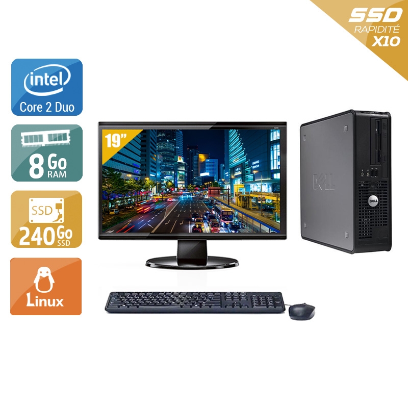 Acheter Dell Optiplex 380 Desktop Core 2 Duo + Écran - 19'' 8Go RAM 240Go SSD Linux État correctOccasion certifiée reconditionnée Bon état - 199,17 € Dell Optiplex 380 Desktop Core 2 Duo + Écran - 19'' 8Go RAM 240Go SSD Linux État correctOccasion certifiée reconditionnée Bon état - reconditionné disponible sur Kiatoo