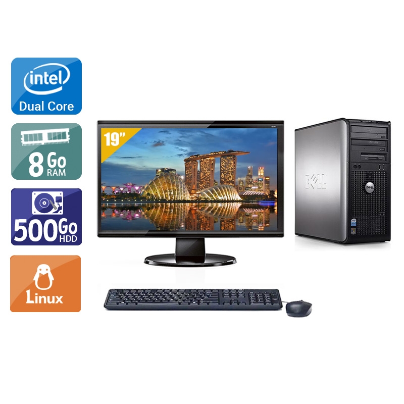 Dell Optiplex 380 Desktop Dual Core + Écran - 19'' 8Go RAM 500Go HDD Linux  Bon étatOccasion certifiée reconditionnée Bon état -  reconditionné disponible sur Kiatoo
