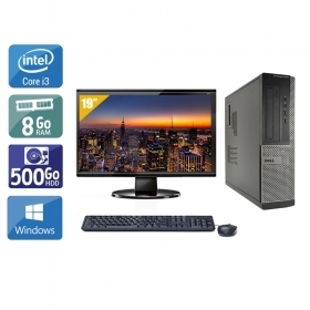 Dell Optiplex 3010 Desktop i3 avec Écran 19 pouces 8Go RAM 500Go HDD Windows 10