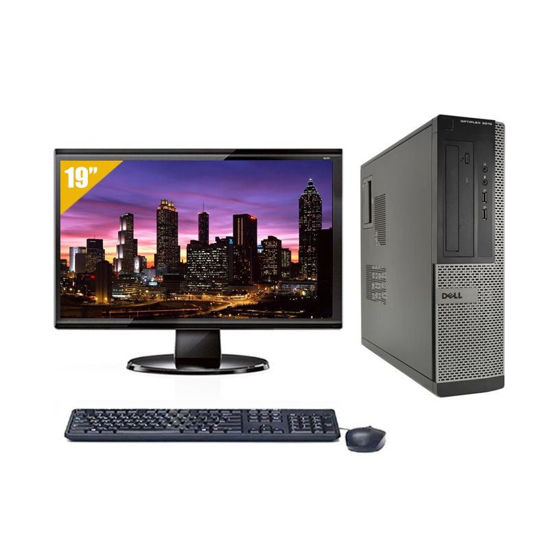 Dell Optiplex 3010 Desktop i5 avec Écran 19 pouces 8Go RAM 480Go SSD Windows 10