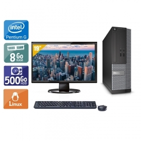 Dell Optiplex 3010 SFF Pentium G Dual Core avec Écran 19 pouces 8Go RAM 500Go HDD Linux