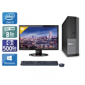 Dell Optiplex 3010 SFF i3 avec Écran 19 pouces 8Go RAM 500Go HDD Windows 10