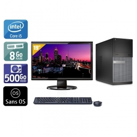 Dell Optiplex 3020 Tower i5 avec Écran 19 pouces 8Go RAM 500Go HDD Sans OS