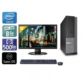 Dell Optiplex 3010 SFF i5 avec Écran 19 pouces 8Go RAM 500Go HDD Sans OS