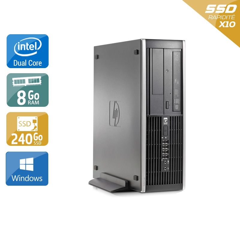 HP Compaq Elite 8000 SFF Dual Core 8Go RAM 240Go SSD Windows 10