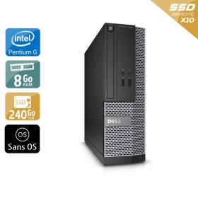 Dell Optiplex 390 SFF Pentium G Dual Core 8Go RAM 240Go SSD Sans OS