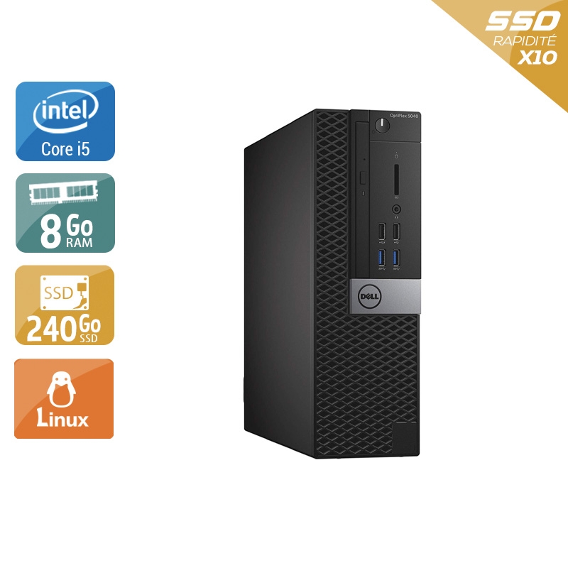 Acheter Dell Optiplex 5040 SFF i5 - 8Go RAM 240Go SSD Linux Bon étatOccasion certifiée reconditionnée Bon état - 190,83 € Dell Optiplex 5040 SFF i5 - 8Go RAM 240Go SSD Linux Bon étatOccasion certifiée reconditionnée Bon état - reconditionné disponible sur Kiatoo