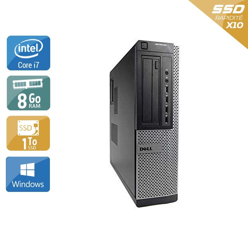 Dell Optiplex 7010 Desktop i7 8Go RAM 1To SSD Windows 10