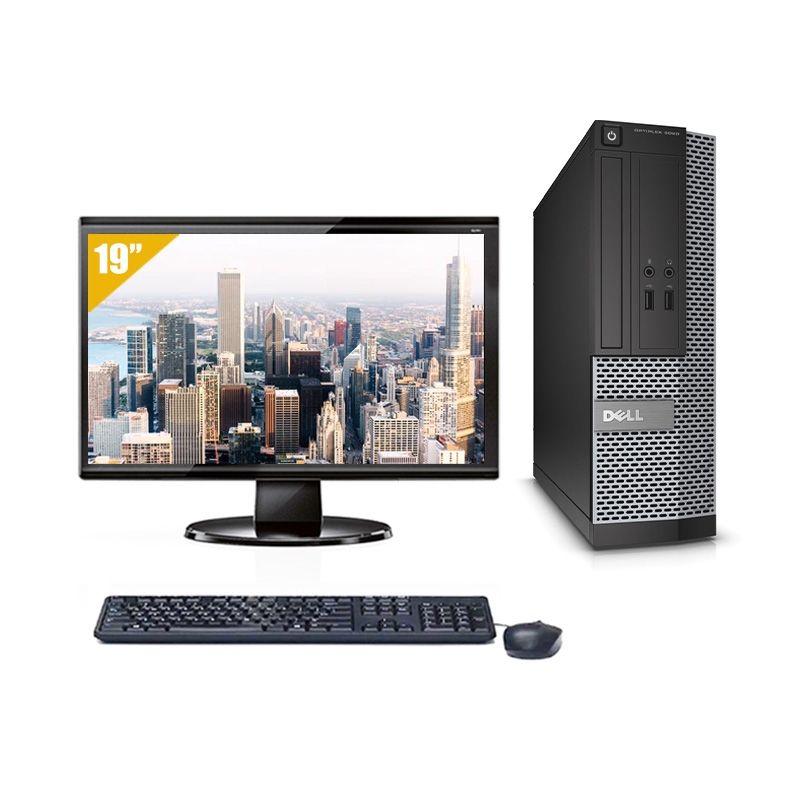 Dell Optiplex 390 Desktop Pentium G Dual Core avec Écran 19 pouces 8Go RAM 240Go SSD Windows 10