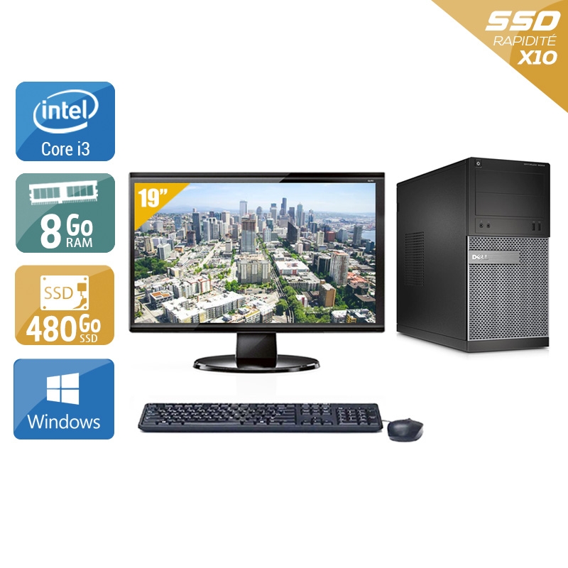 Acheter Dell Optiplex 390 Tower i3 + Écran - 19'' 8Go RAM 480Go SSD Windows 10 Bon étatOccasion certifiée reconditionnée Bon état - 265,83 € Dell Optiplex 390 Tower i3 + Écran - 19'' 8Go RAM 480Go SSD Windows 10 Bon étatOccasion certifiée reconditionnée Bon état - reconditionné disponible sur Kiatoo