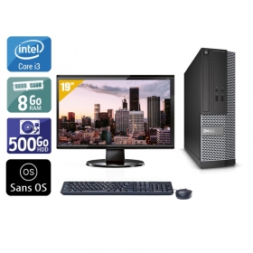 Dell Optiplex 390 SFF i3 avec Écran 19 pouces 8Go RAM 500Go HDD Sans OS