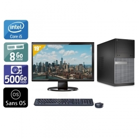 Dell Optiplex 390 Tower i5 avec Écran 19 pouces 8Go RAM 500Go HDD Sans OS