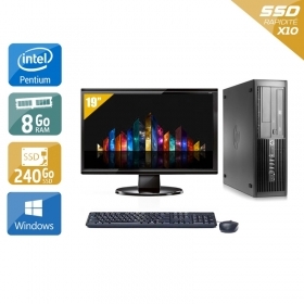 HP Compaq Pro 4300 SFF Pentium G Dual Core avec Écran 19 pouces 8Go RAM 240Go SSD Windows 10