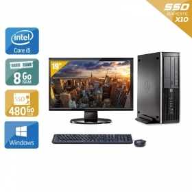 HP Compaq Pro 6200 SFF i5 avec Écran 19 pouces 8Go RAM 480Go SSD Windows 10